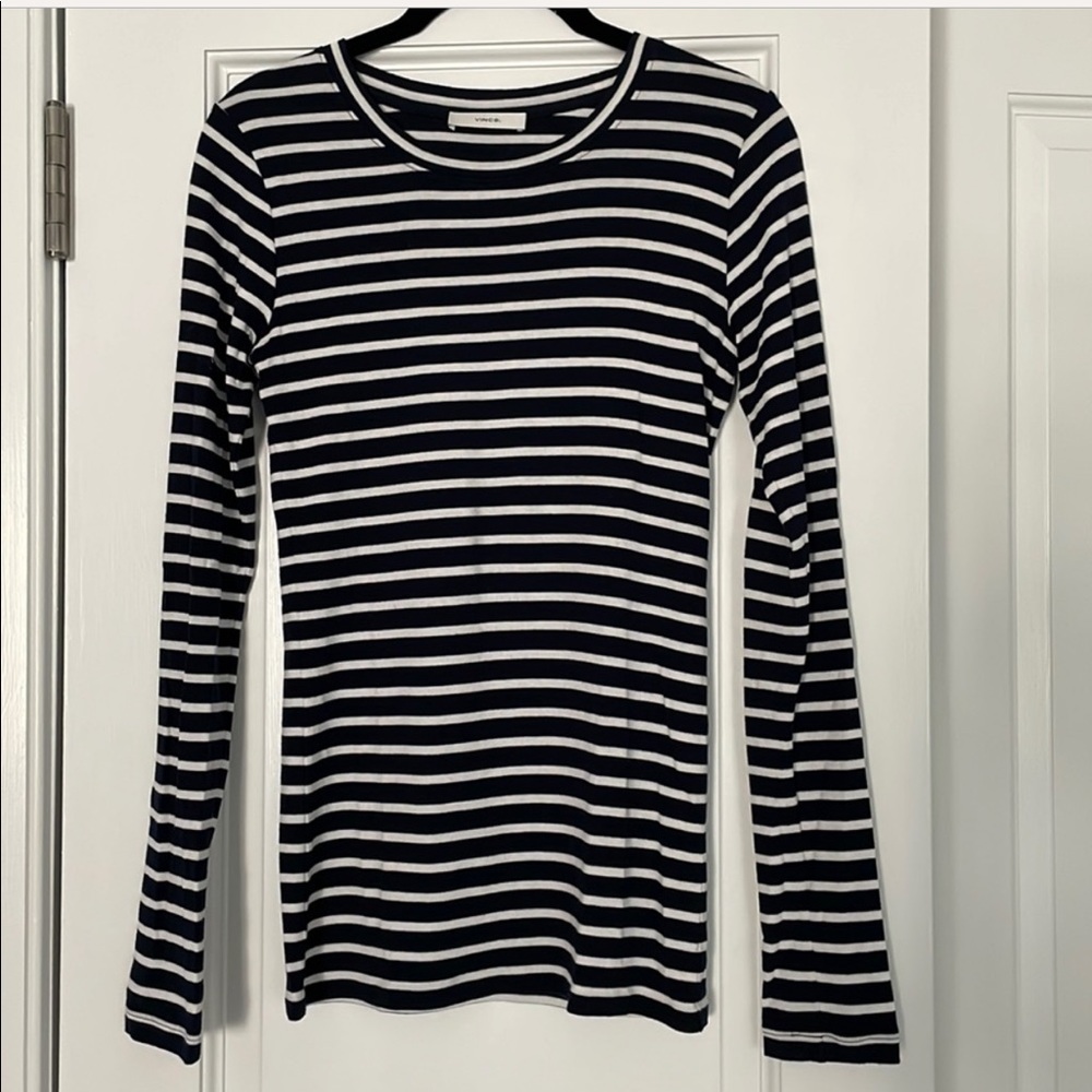 Vince stripe long sleeve shirt
